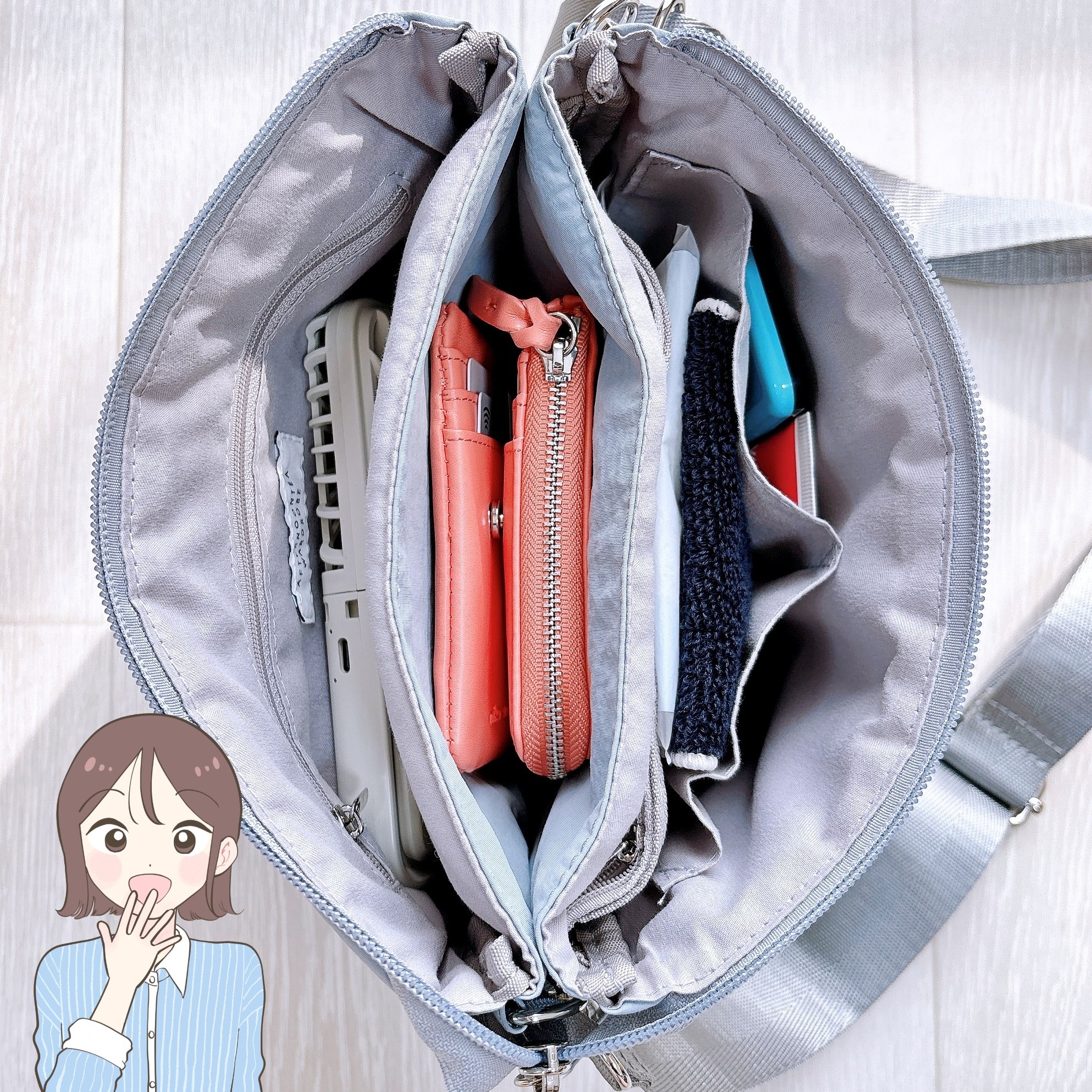 ペットボトルがすっぽり入る！アフタヌーンティーの「ポケットいっぱいバッグ」お財布代わりにもなって便利！《購入レビュー》