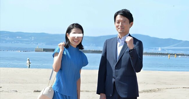 自爆投稿が大炎上しているPR会社社長（左）と斎藤元彦兵庫県知事（PR会社社長のnote記事より）