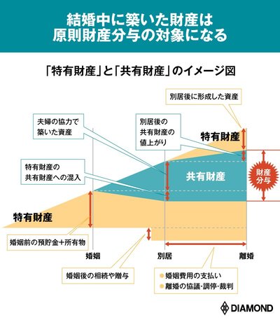 図版：特有財産と共有財産の違い