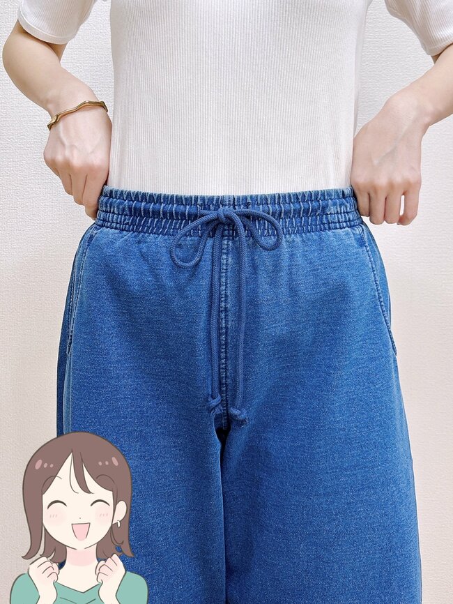 楽ちんすぎて毎日はきたい！GUの「デニムみたいなスウェットパンツ」どこから見てもシルエットがきれい！《購入レビュー》