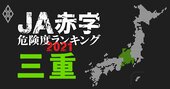 【三重】JA赤字危険度ランキング2021、9農協中8農協が1億円以上の減益