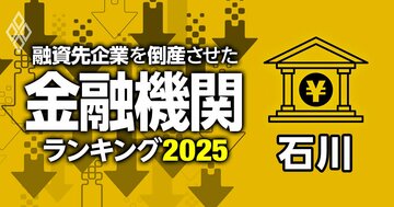 融資先企業を「倒産」させた金融機関ランキング【石川】3位のと共栄信金、1位は？