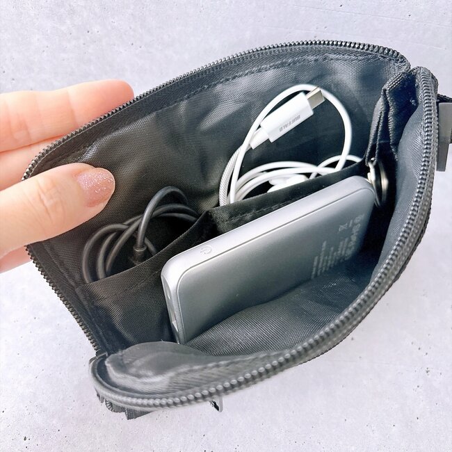 【ダイソー】カードが40枚も入った！ガバッと開く「ぺたんこポーチ」お財布代わりにもなって優秀！《購入レビュー》