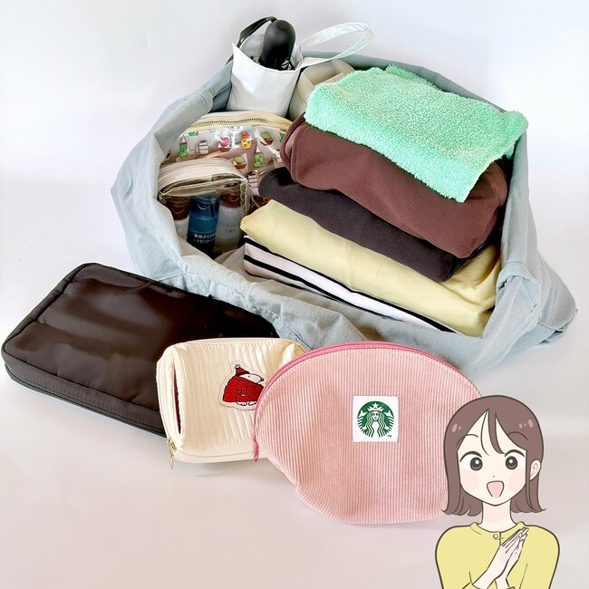 「色違い2個目購入」無印良品の“1290円トートバッグ”2泊分の荷物が入って優秀！「ポンポン物を入れられます」「一目惚れして即決」《購入レビュー》