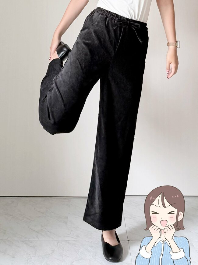 しまむら新作の「1639円ワイドパンツ」がスウェット感覚ではけて楽ちん!秋冬コーデにも大活躍です!《購入レビュー》