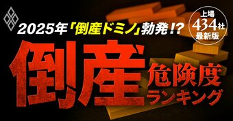 2025年「倒産ドミノ」勃発!?倒産危険度ランキング【上場434社・最新版】