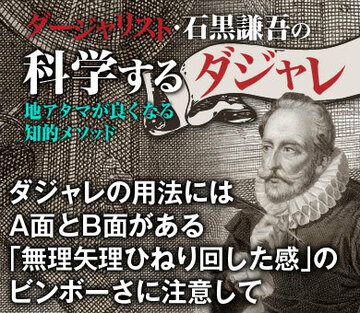 ダジャレの用法にはA面とB面がある「無理矢理ひねり回した感」のビンボーさに注意して