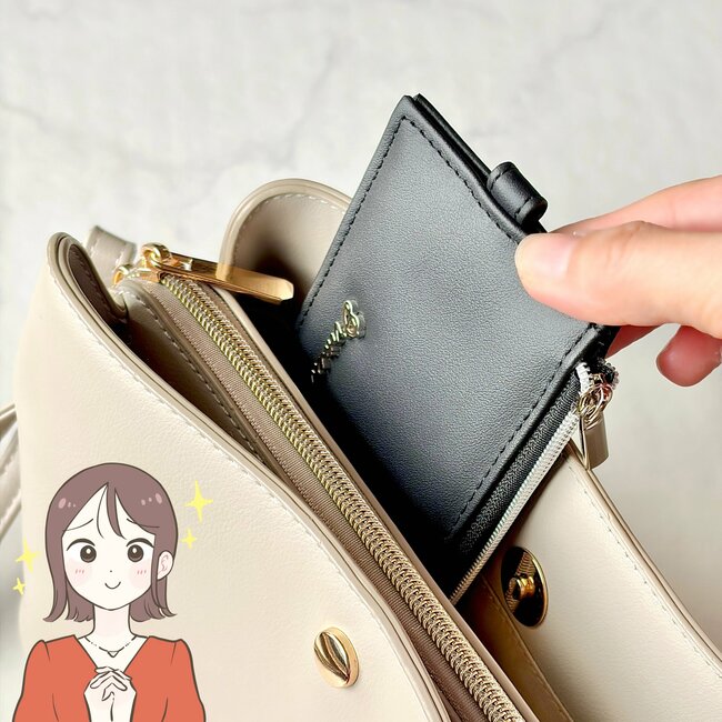 ミニ財布にちょうどいいじゃん！ハニーズの“手首にかけられるカードケース”現金やカギも収納できて天才すぎる！「やっと見つけました！」「可愛くて便利で使いやすい」
