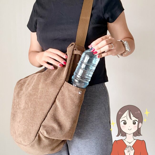 2泊分の荷物がすっぽり入る！GUの「大容量ショルダーバッグ」丸みのあるフォルムが可愛い！《購入レビュー》