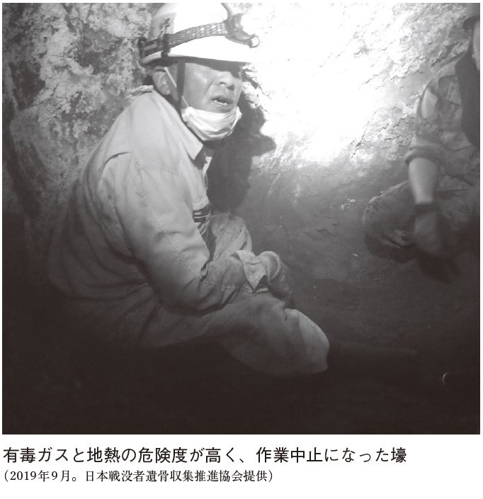 有害ガスと地熱の危険度が高く、作業中止になった壕
