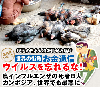 ウイルスを忘れるな！　鳥インフルエンザの死者8人カンボジア、世界でも最悪に