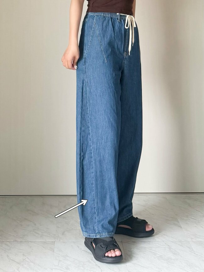 【しまむら】ぽわんとしたシルエットが綺麗！2189円の「楽ちんワイドパンツ」スウェット感覚ではけて快適です！《購入レビュー》