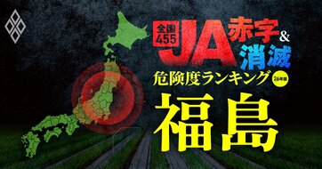【福島】JA“赤字＆消滅”危険度ランキング！5農協中3つが赤字転落！農協当たり最大20億円減益…コメと国債の暴落ショックに耐えられないJAを独自試算で解明