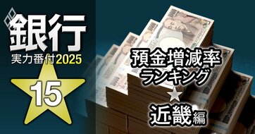 【近畿編】銀行実力番付2025「預金増減率」ランキング！2位は百五銀行、ベスト＆ワースト1位は？