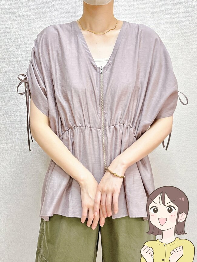 「めちゃくちゃ細見えします」ハニーズの“着痩せブラウス”ひんやり涼しくて快適です！「ぽっこりお腹が気になる方にもおすすめ」《購入レビュー》