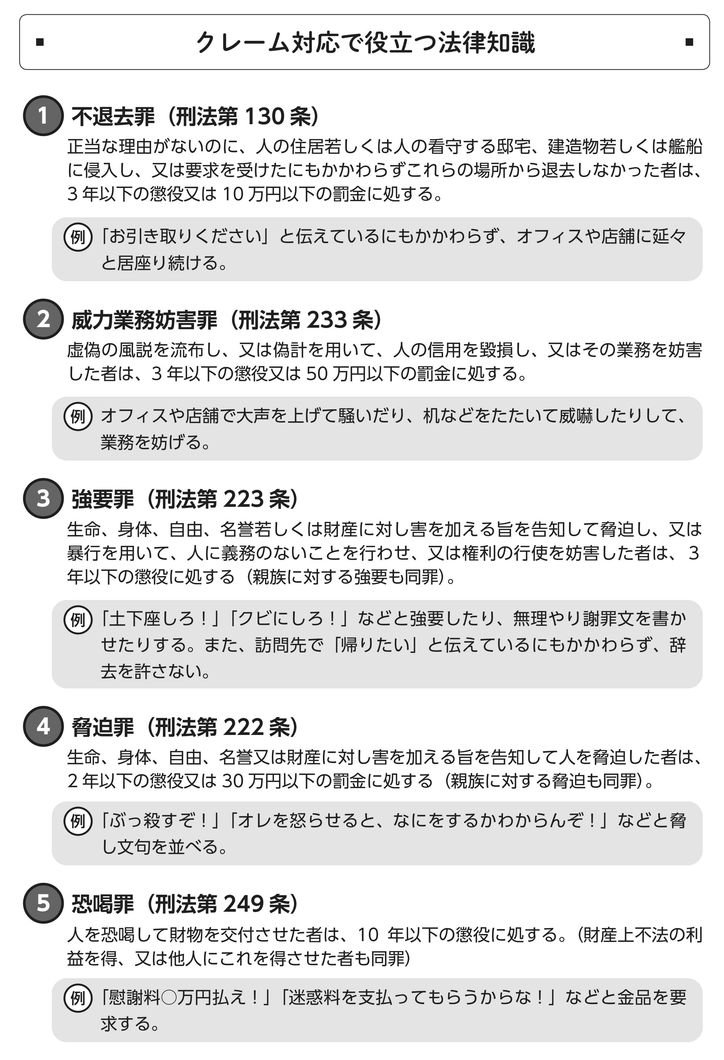 「ぶっ殺すぞ」→脅迫罪「土下座しろ」→強要罪…etc.悪質クレーマーを撃退する&quot;法律知識&quot;まとめ