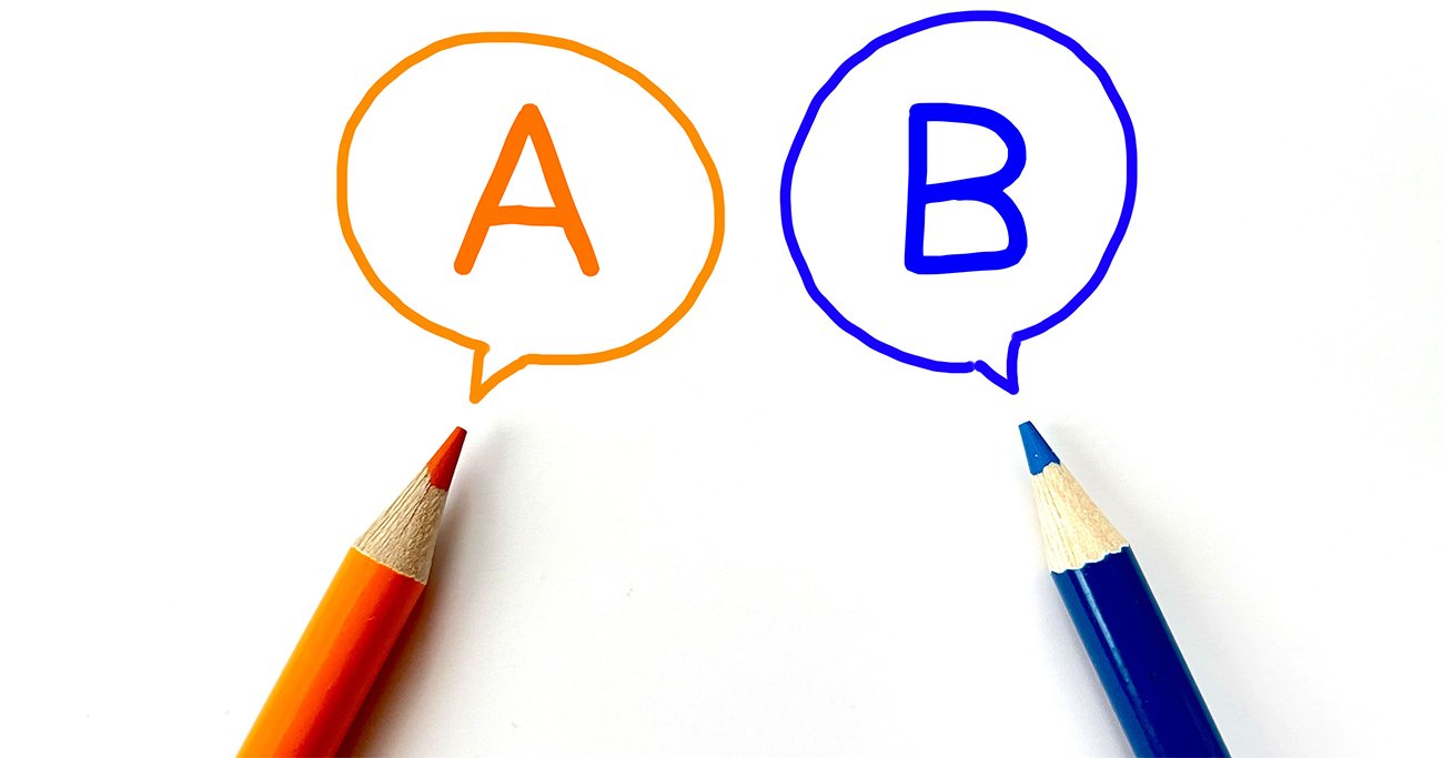 A　B
