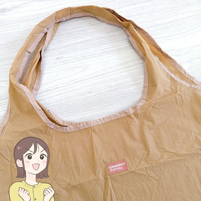 ミニ財布にちょうどいい…！コメダ珈琲の「ポーチ付きエコバッグ」が可愛すぎる！コーヒーカップのチャームにも一目惚れ！【購入レビュー】