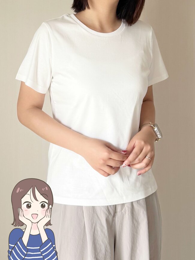 「色違いで3枚購入」「何枚あってもいい」グローバルワークの“透けにくい白T”が大好評!「求めていたシルエット」【購入レビュー】