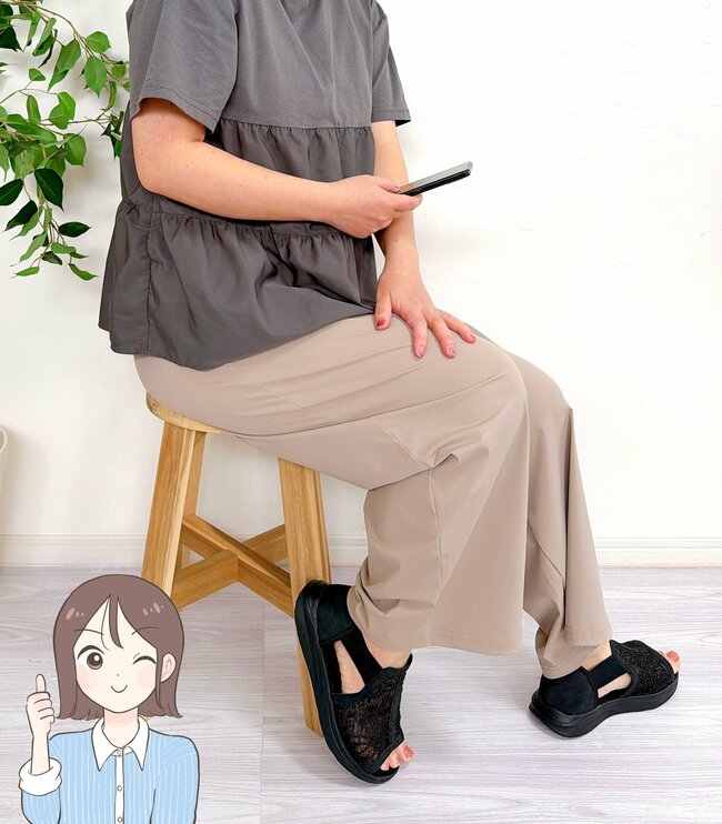 「涼しい！」「この夏ヘビロテの予感」ハニーズの“ひんやりワイドパンツ”がサラサラで快適だと大人気…！「下半身大きめの私でもすっきり」【購入レビュー】