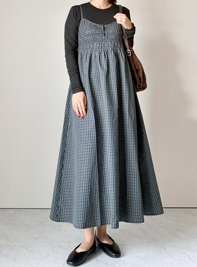すぽんと着るだけでコーデが完成！しまむらの「大人可愛いワンピース」お腹から脚までまるっとカバーできて嬉しい！《購入レビュー》