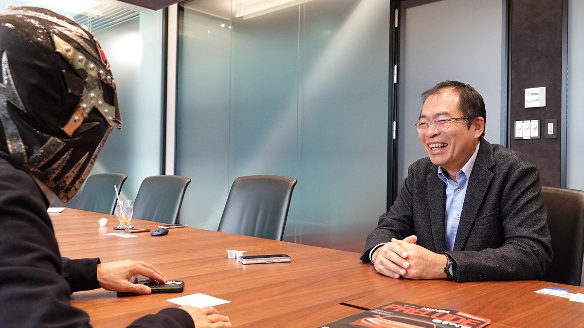 インタビュー中の様子