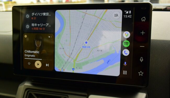 AppleCarPlay、AndroidAutoを使えるディスプレイオーディオが装備されていた