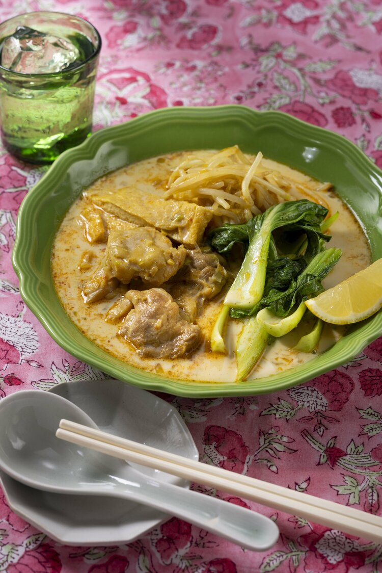 カレースパイスのラクサ風鍋の完成写真