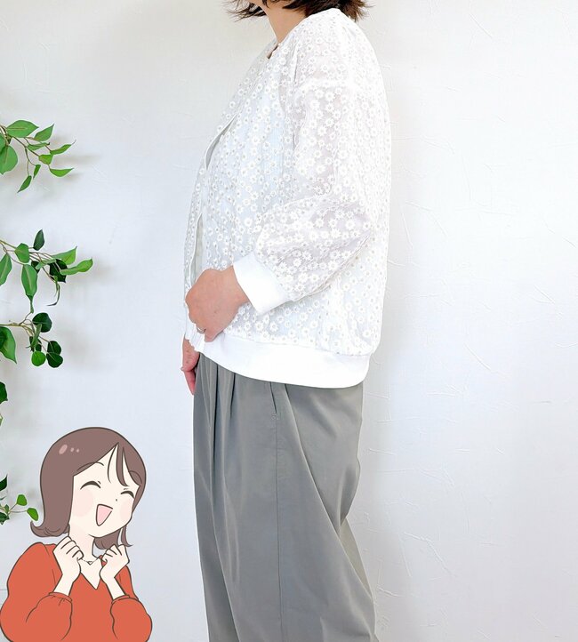 「一目で惹かれました」「高級感があります！」ハニーズの“ふんわりカーディガン”がオシャレだと大好評…！「チュールに花柄が可愛い」