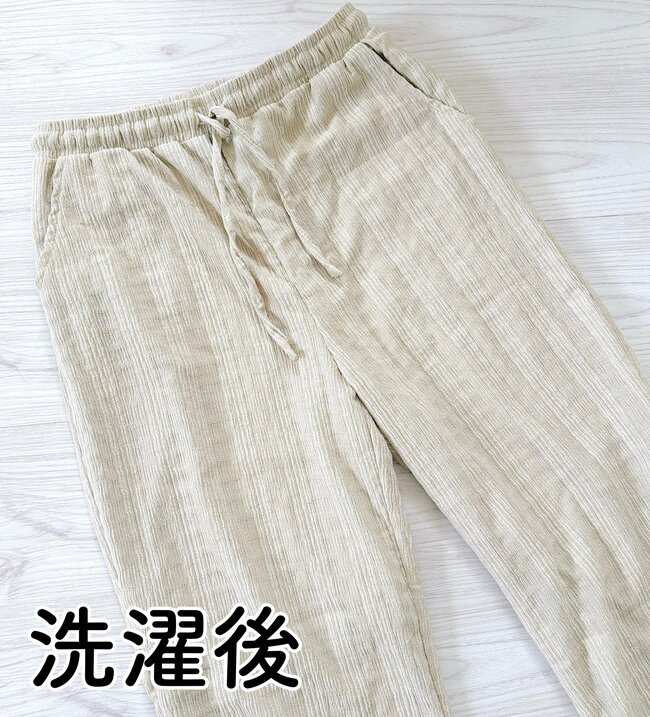 【ワークマン】サラッと涼しくて毎日はきたい！1500円の「楽ちんパンツ」クシュッと感が大人かわいい！