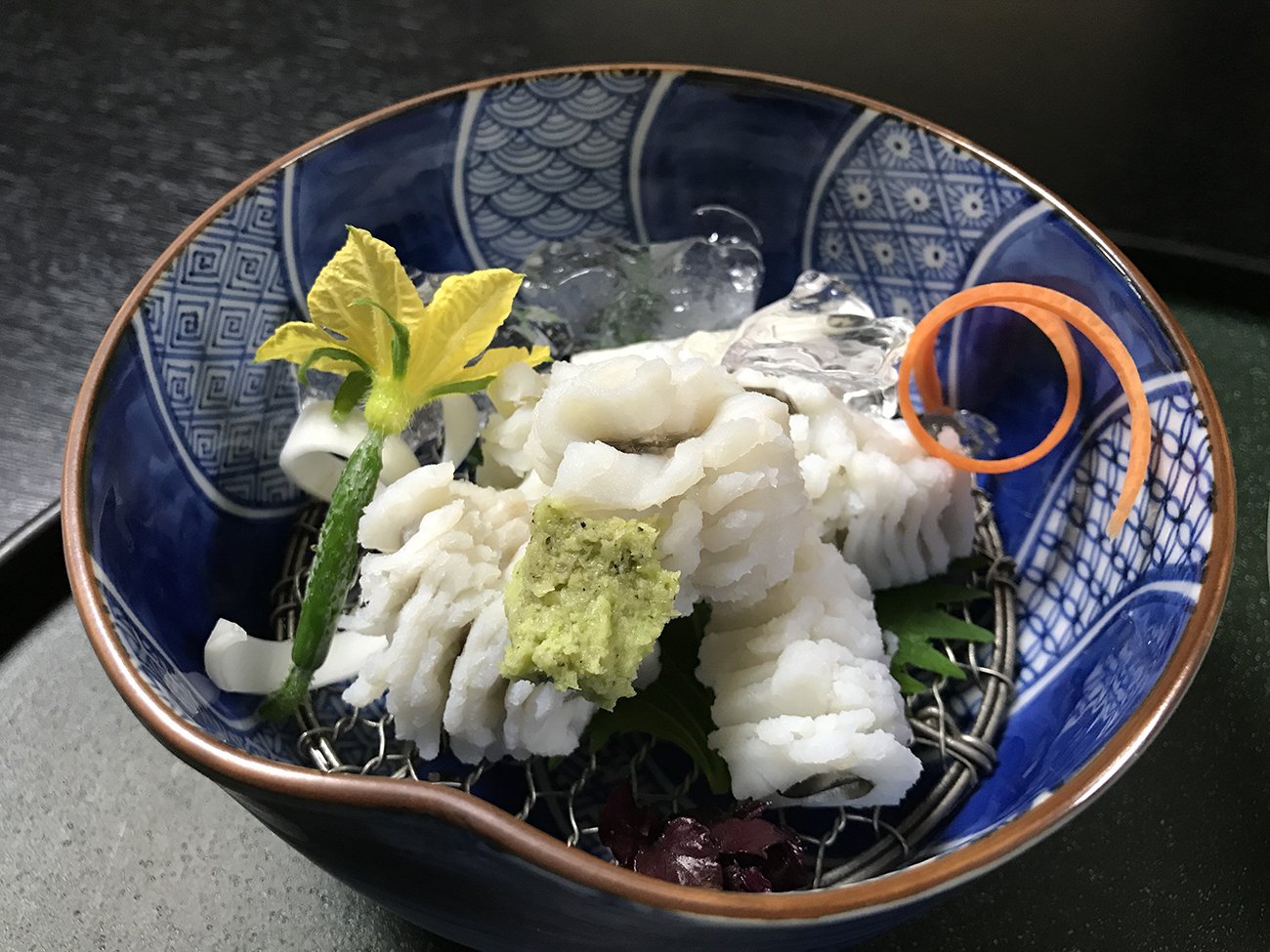 「京料理 二傳」の鱧の湯引き(中京区)