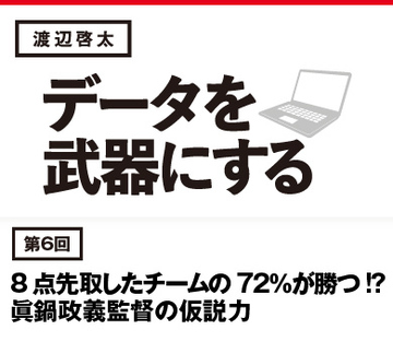 8点先取したチームの72％が勝つ!?眞鍋政義監督の仮説力