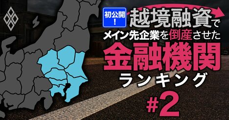 越境融資したメイン先企業を「倒産」させた金融機関ランキング【関東】8位千葉銀行、5位群馬銀行、1位は？