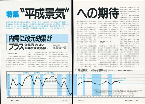 1989年1月21日号「“平成景気”への期待」