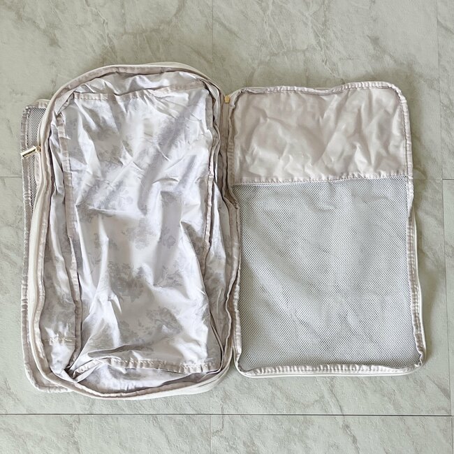 旅行カバンがスッキリした…！フランフランの“圧縮できるバッグ”2泊3日分の服がコンパクトにまとまるの！「荷物がかさばらない」「可愛くてテンションが上がる」