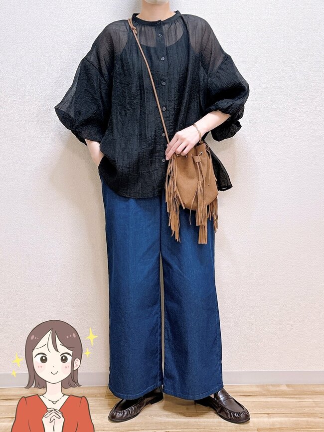 どの角度から見てもシルエットがきれい！しまむらの「脚が長く見えるパンツ」着回し力もバツグンなんです！