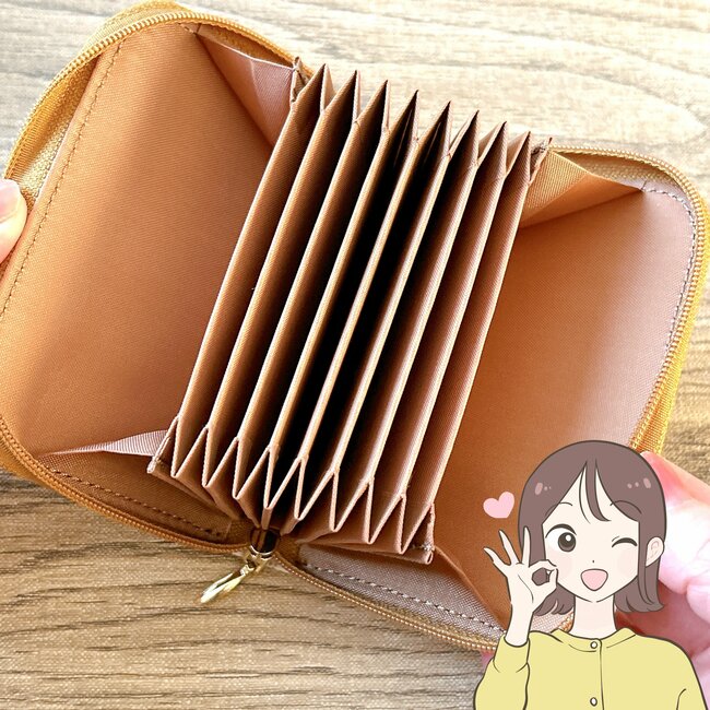 カードや診察券が11枚入った!アフタヌーンティーの「レトロかわいいカードケース」ガバッと開くし、ミニ財布にもなって優秀~!