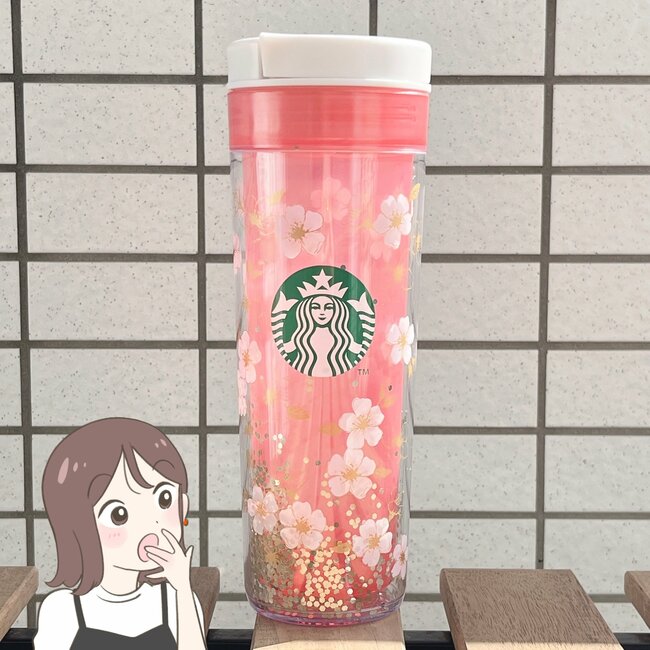 店舗で見つけたらラッキー!スタバ新作の「キラキラ輝くタンブラー」桜のデザインが可愛すぎる…!