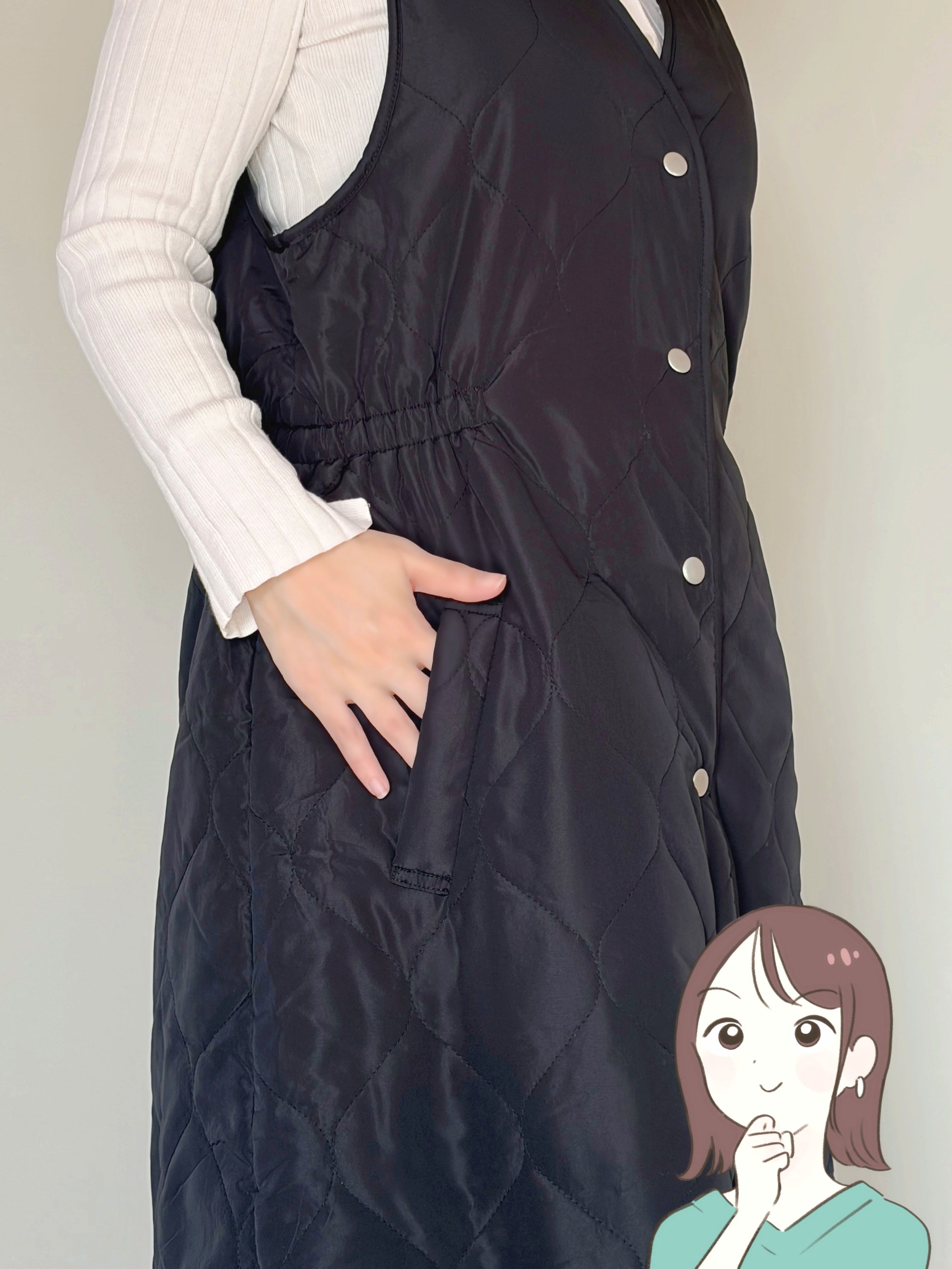 毛布を着てるみたい!しまむらの“2420円ジャンパースカート”羽織るだけでポカポカだから寒い日に手放せない!