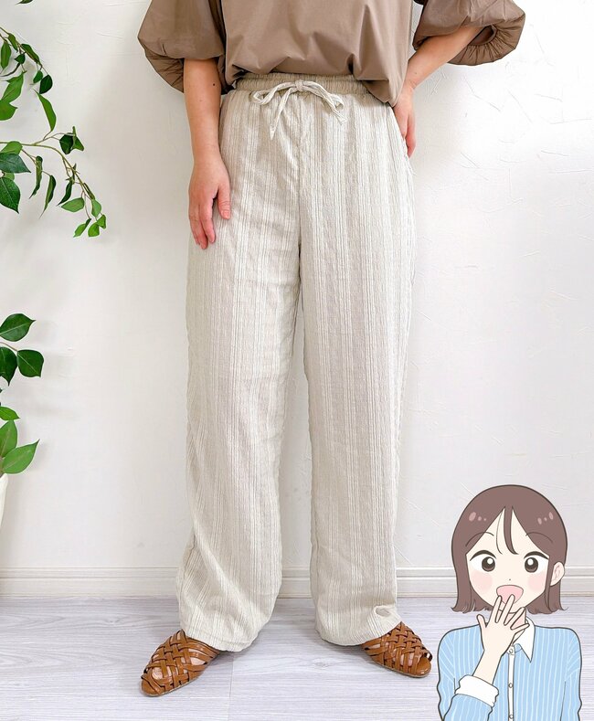【ワークマン】サラッと涼しくて毎日はきたい！1500円の「楽ちんパンツ」クシュッと感が大人かわいい！
