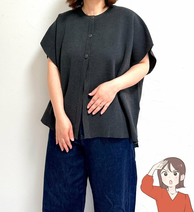 すぽんと着るだけで体型カバー！しまむらの「ゆるっとトップス」高級感たっぷりでコスパ最強…！今から冬まで大活躍します《購入レビュー》