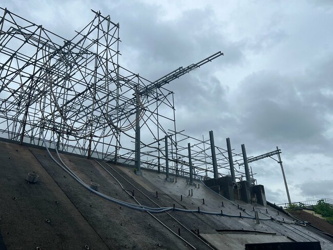 実物大で再現した「試験盛土」