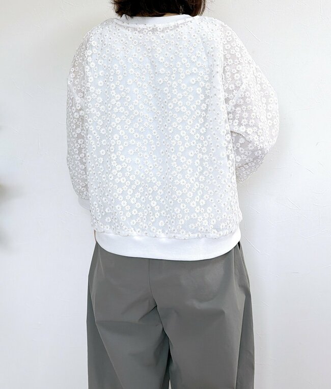 「一目で惹かれました」「高級感があります！」ハニーズの“ふんわりカーディガン”がオシャレだと大好評…！「チュールに花柄が可愛い」