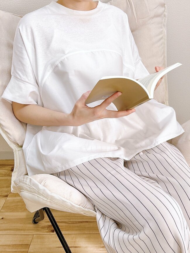 【しまむら】すぽんと着るだけでカワイイ！1089円の「着痩せトップス」360度どこから見てもサマになる…！