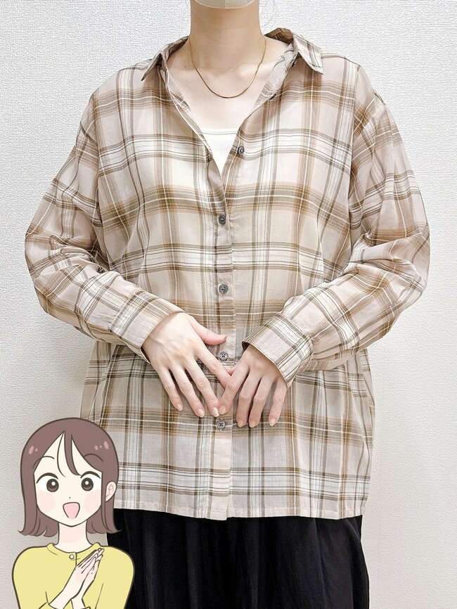 サッと羽織るだけでカワイイ！無印良品の“ふんわりシャツ”お尻まですっぽり隠せて優秀！「色違いも購入したい」「コスパ優秀な商品です」《購入レビュー》