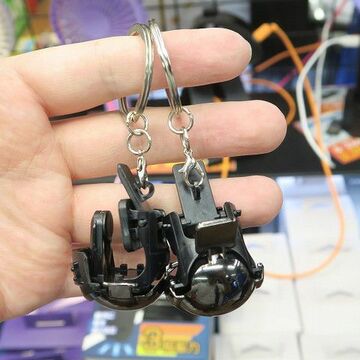 キーホルダーとして持ち歩ける！スマホゲーム用の射撃ボタン