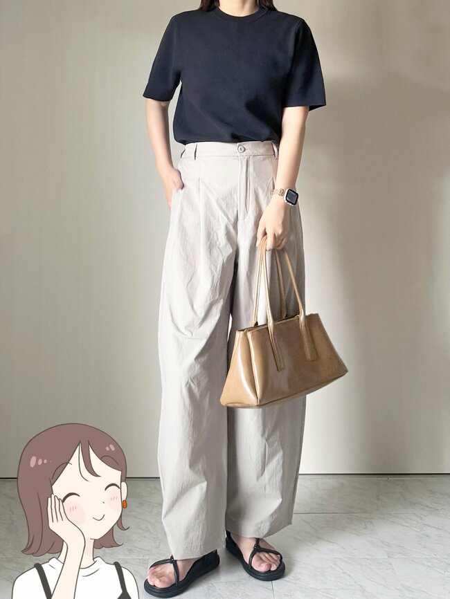 【しまむら】サラッとして気持ちいい!2189円の「ひんやりワイドパンツ」着回し力が高くてコスパ抜群です!《着用レビュー》