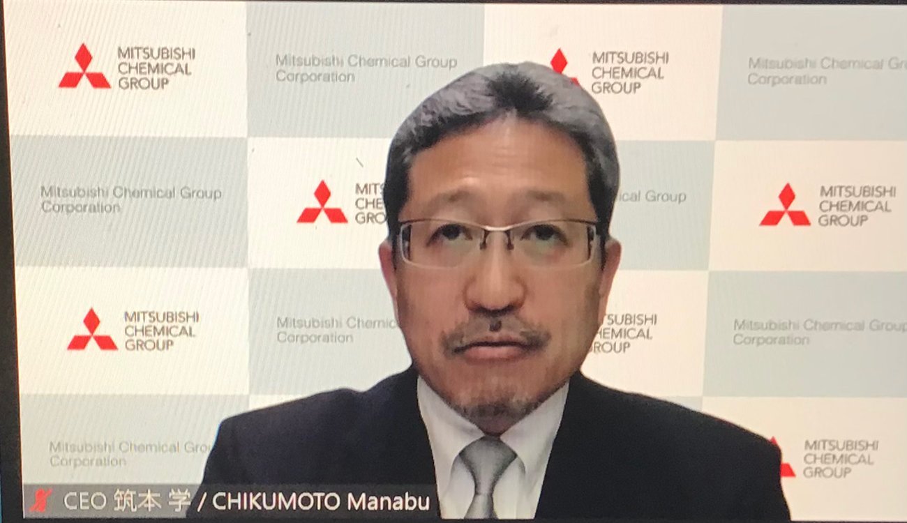 オンライン決算で答える三菱ケミカルの筑本学社長