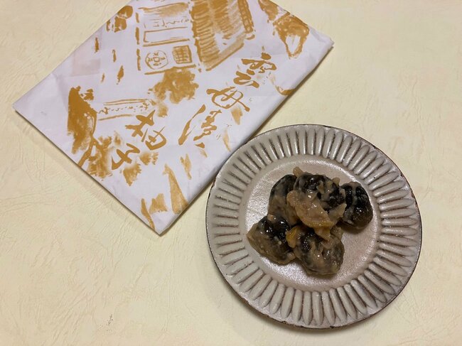 常温で持ち歩ける雲母漬。こちらは柚子風味の「柚子きらら」