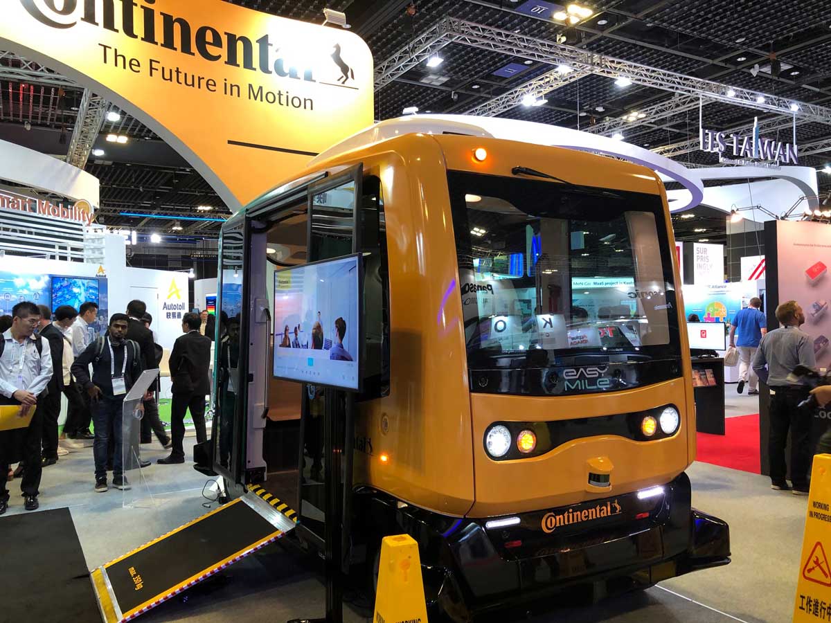 自動運転の実用化に向けて独大手部品メーカーなどは実証を続ける。ＩＴＳ世界会議シンガポールにて